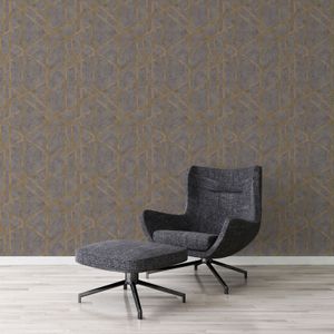 Vlies Geometrische Tapete Grau 
