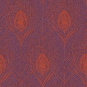 Vlies Tapete mit Federn Rot 