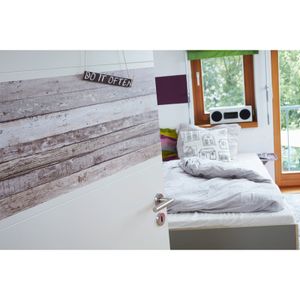 Vlies Tapete in Holzoptik Beige 