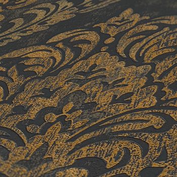 Barock-Tapete Metropolitan Stories III Schwarz Gold | 391123