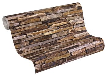 Natursteintapete Grau Braun | B914217