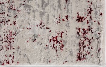 Vintage-Teppich in Betonoptik Rot Grau
