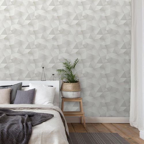 Moderne Tapete in hellgrau 10216-31
