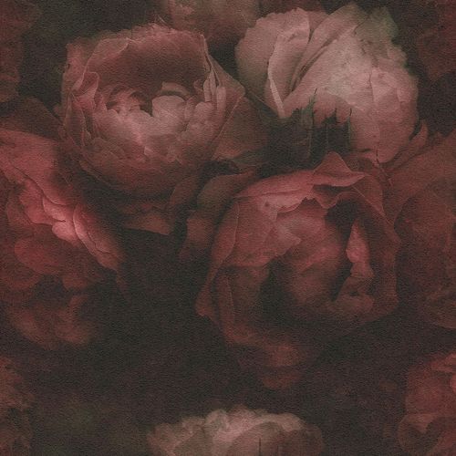 New Walls Tapete mit Rosen Rot Schwarz | 373924