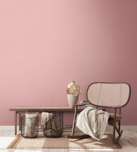 Rosa Tapete in Textiloptik | B389042
