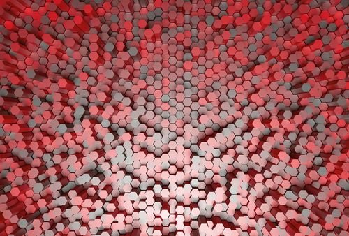 Fototapete 3D Pentagons Red DD118893 A.S. Création Designwalls