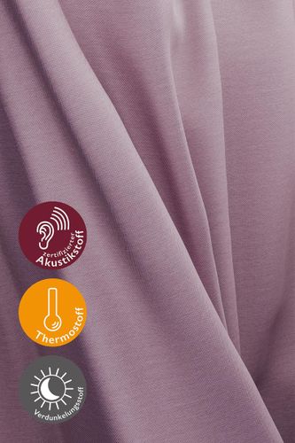 Verdunkelungsvorhang mit verdeckten Schlaufen "Galdin Rosé"