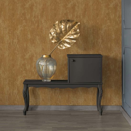 Gold Gelbe Tapete in Metalloptik | B380443