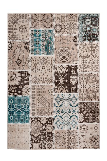 Patchwork Teppich Beige