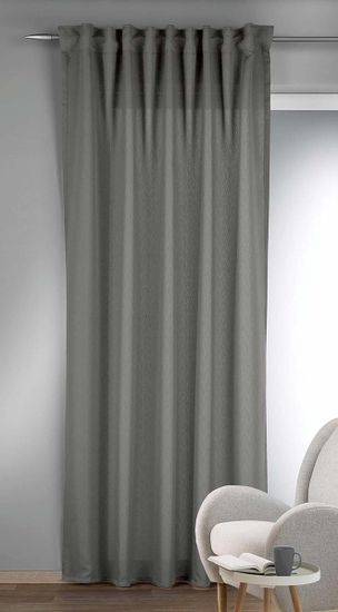 Halbtransparenter Vorhang mit verdeckten Schlaufen "Louis Beton"