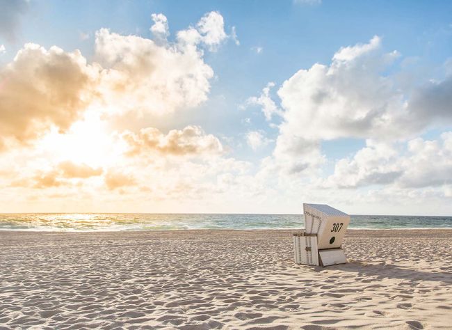 Ostsee-Fototapete mit Strandkorb | 3,50 x 2,55 m