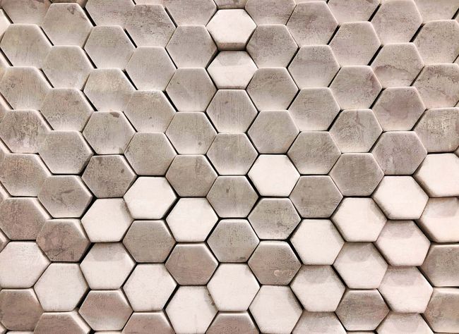 3D Tapete Hexagon Stein | 3,50 x 2,55 m