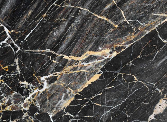 Fototapete Marmor Schwarz Gold | 3,50 x 2,55 m 