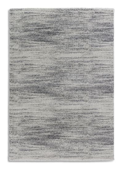 Hochflor Teppich Creme/Grau meliert